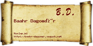 Baahr Dagomér névjegykártya